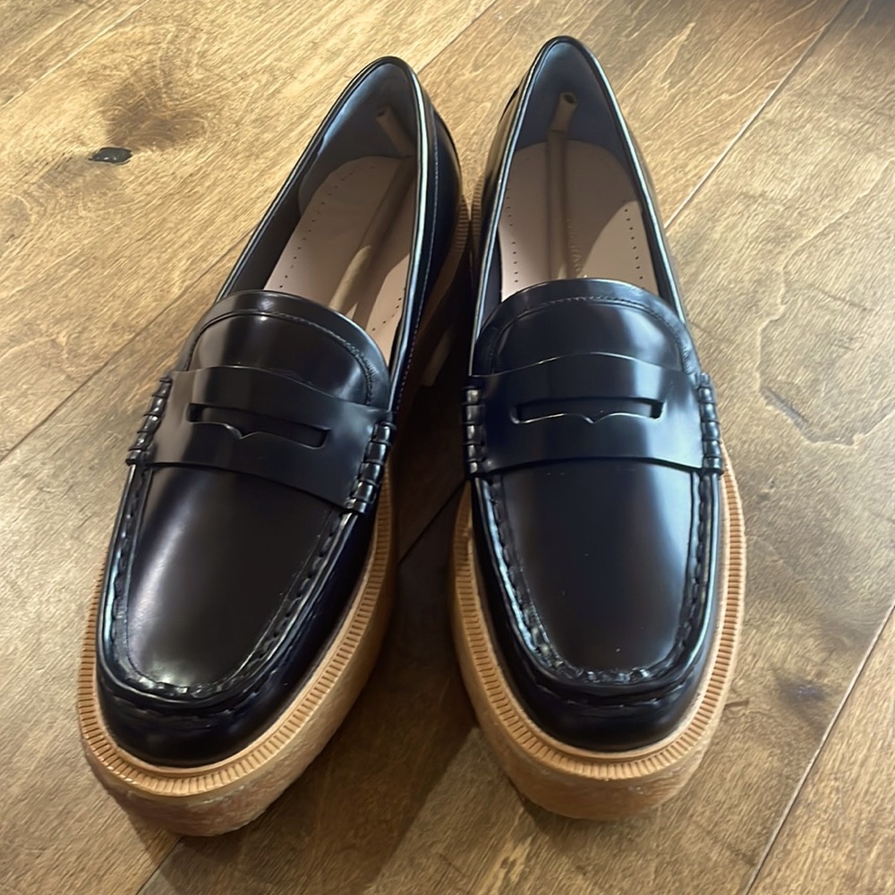 Loeffler Randall Rikki Platform Loafers in Black Size 10